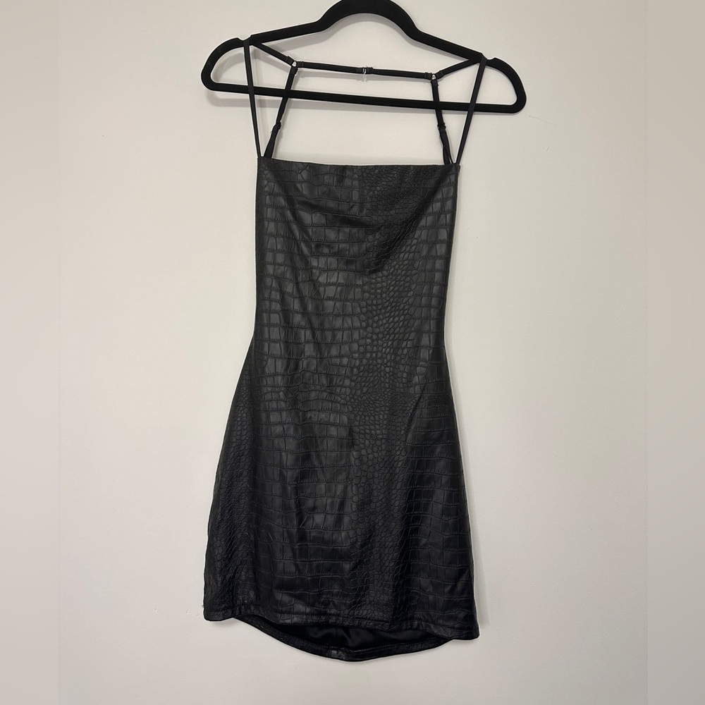 Snakeskin mini dress